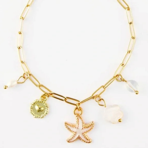 Gold Beach Charm bracelet - Picture 1 of 3